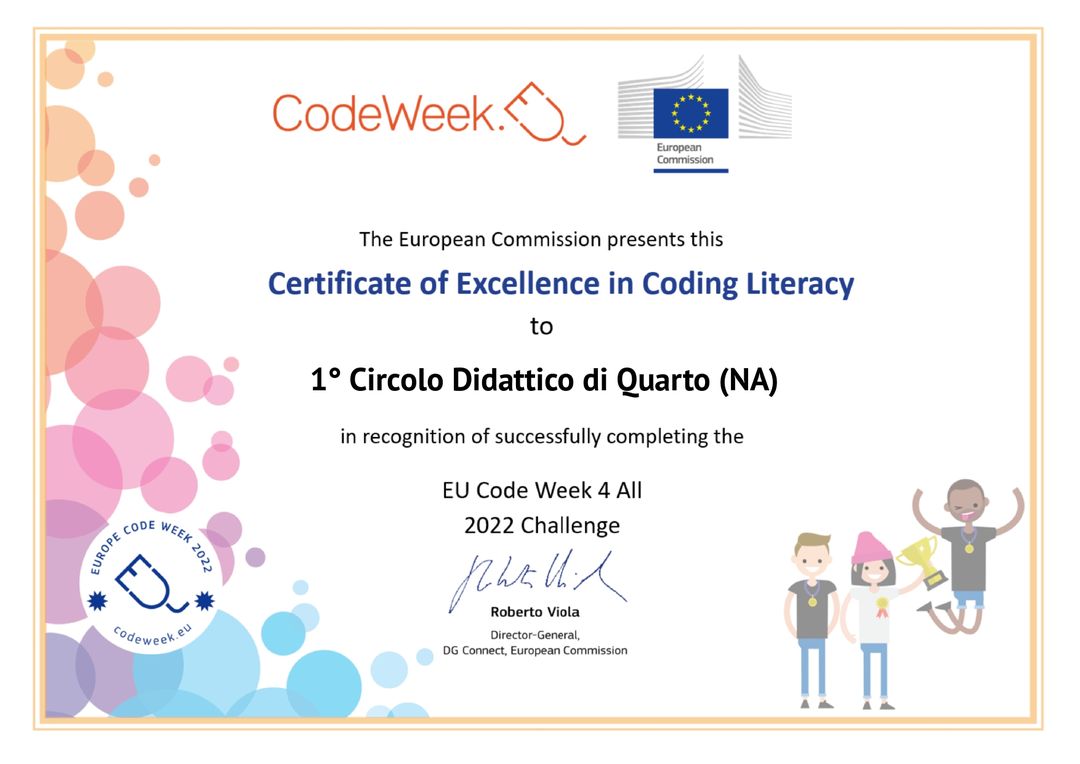 CERTIFICATO DI ECCELLENZA 